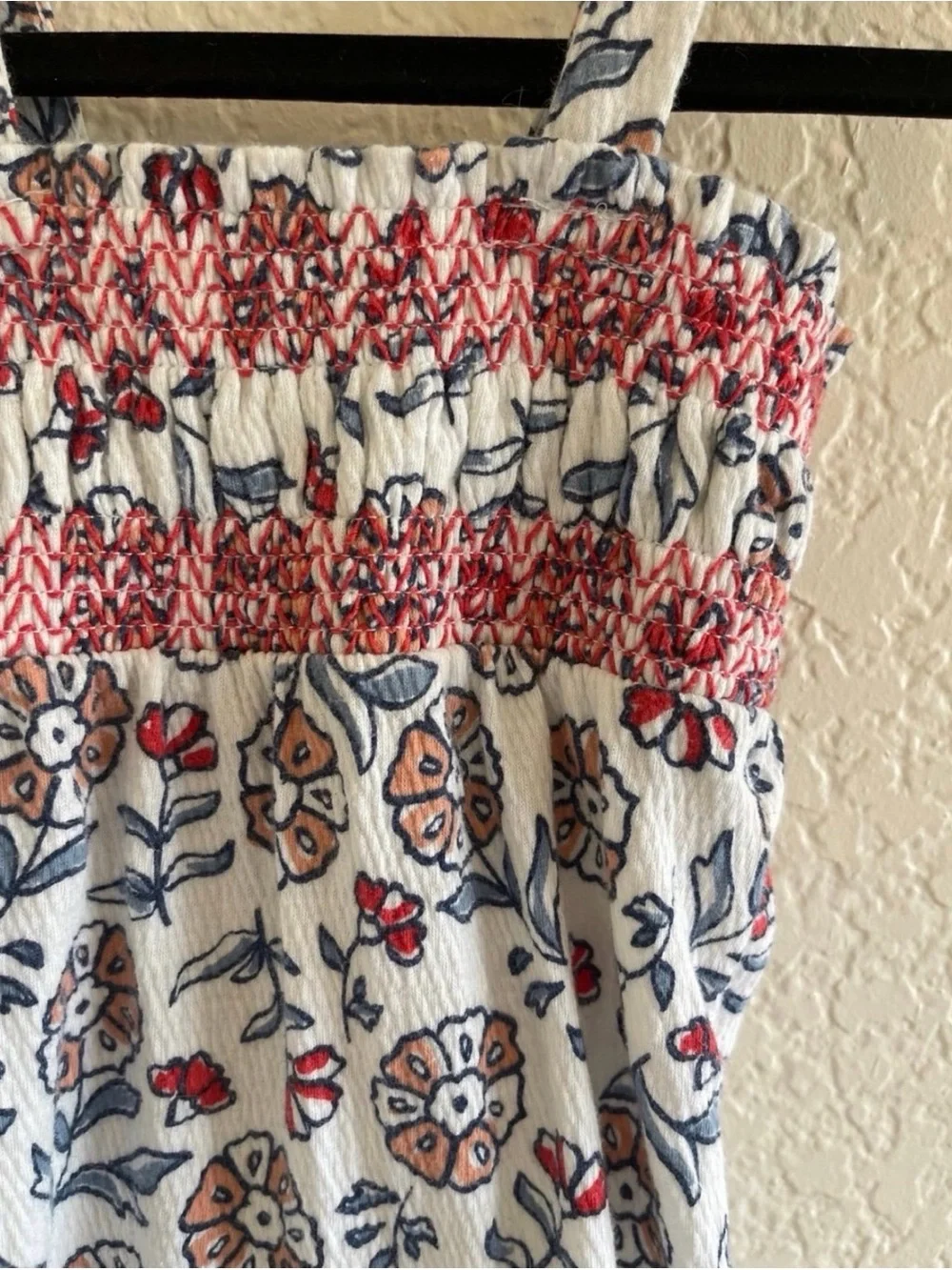 Carter’s 3M Floral Smocked Sleeveless Jumpsuit Romper